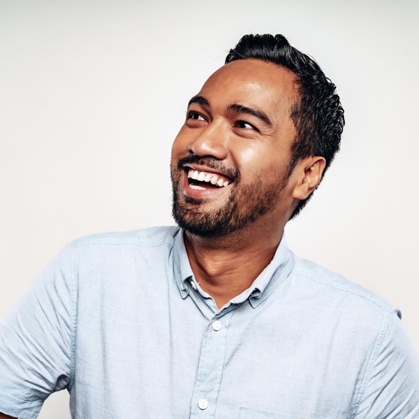 Happy Smiling Man Studio Portrait